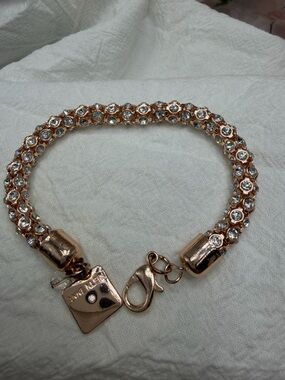 Anne Klein Rose Gold Rhinestone Bracelet